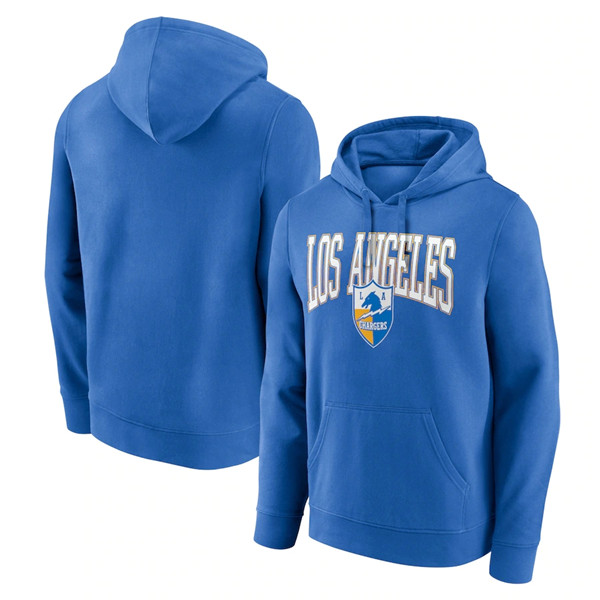 Men's Los Angeles Chargers Royal Gridiron Classics Campus Standard Pullover Hoodie